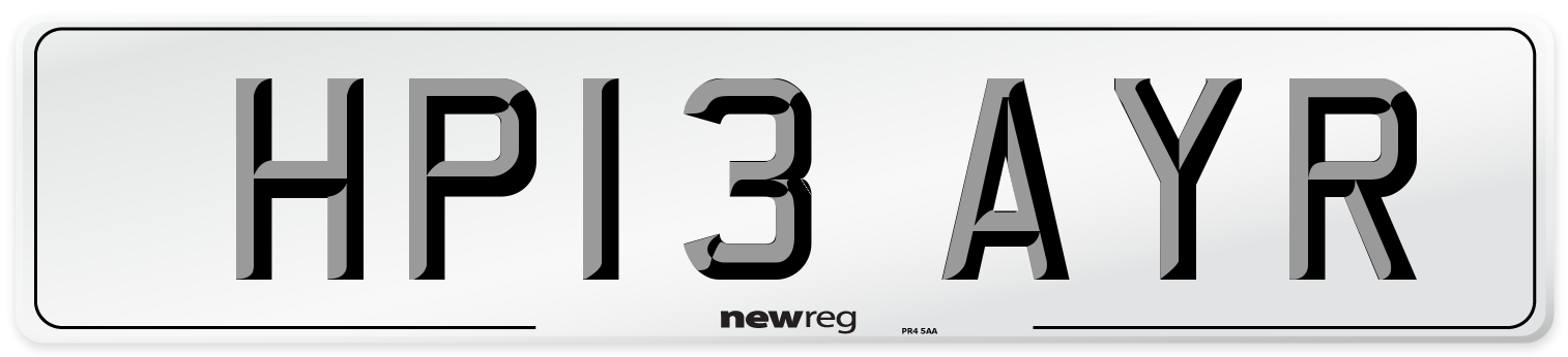 HP13 AYR Number Plate from New Reg